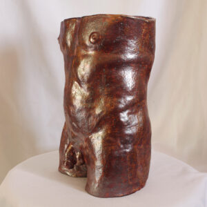 Clay male torso