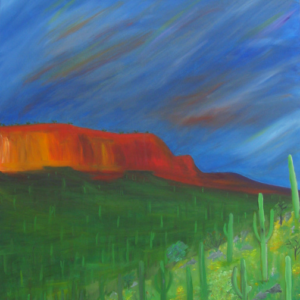 Painting of butte light